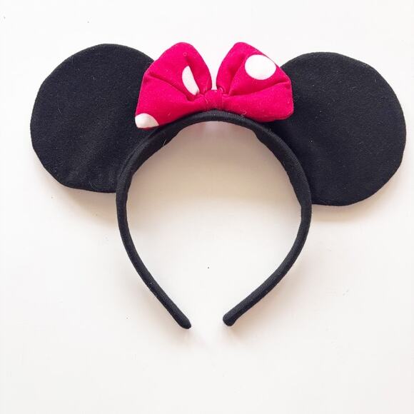 Minnie Mouse Ears Headband with Padded Polka Dot Bow - Picture 1 of 6